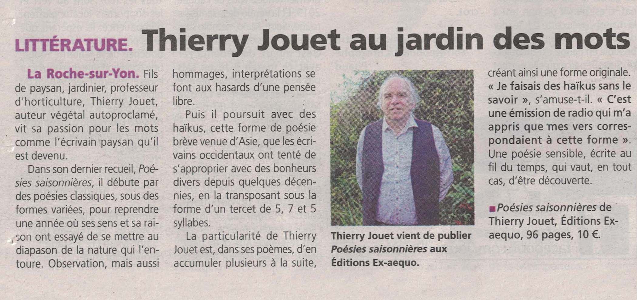 Article Thierry Jouet
